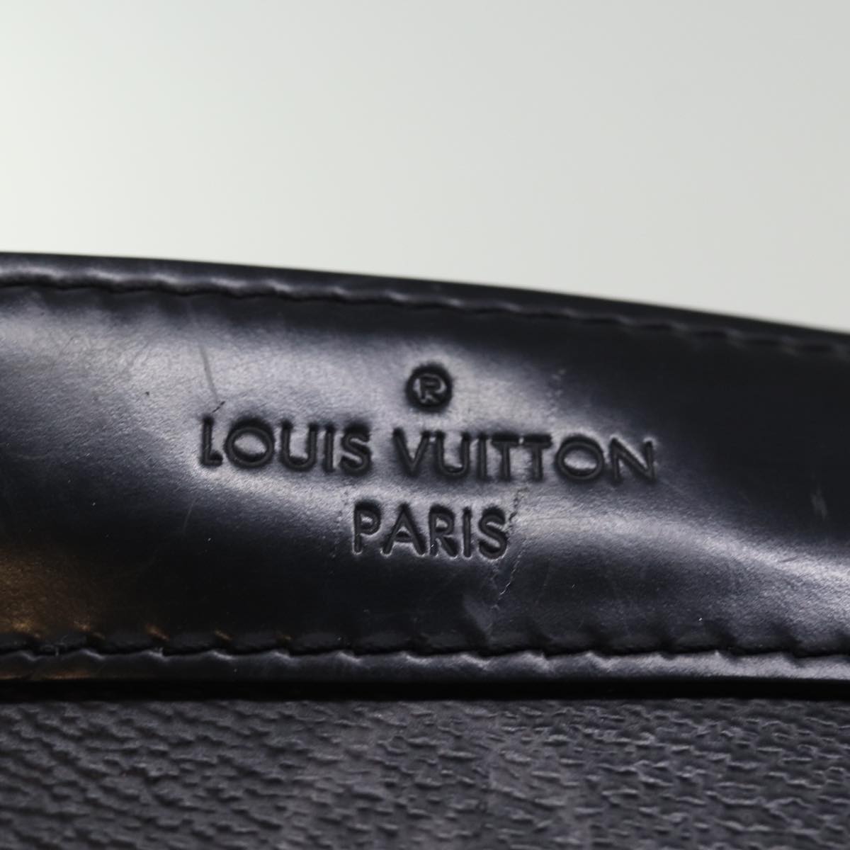 LOUIS VUITTON Monogram Eclipse Pochette Discovery Clutch Bag M62291 Auth 75173