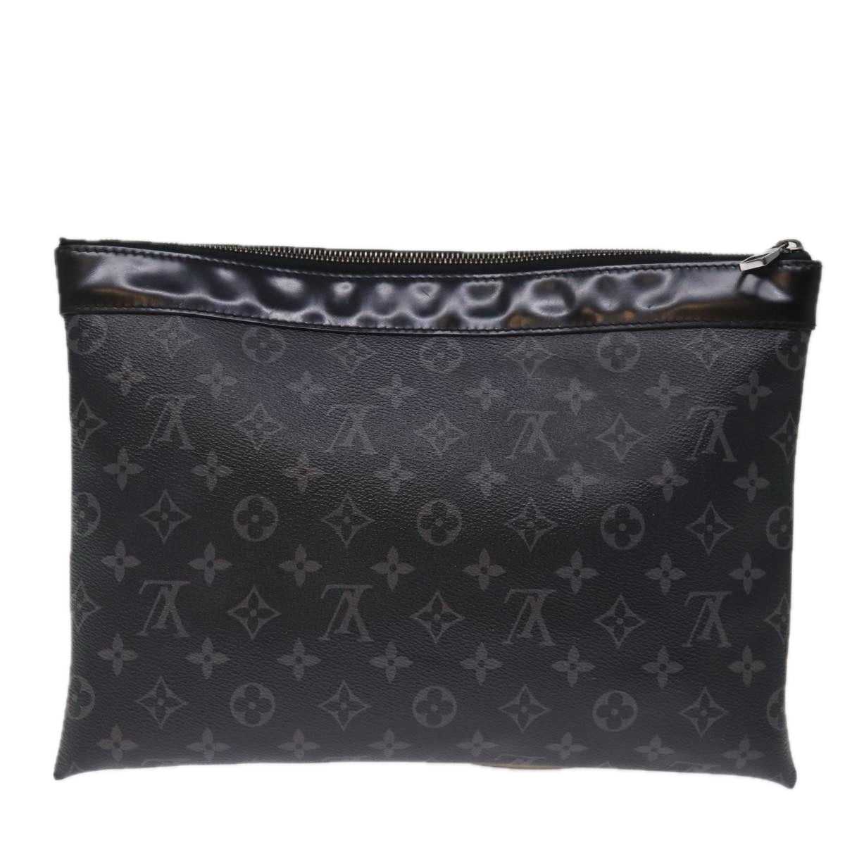 LOUIS VUITTON Monogram Eclipse Pochette Discovery Clutch Bag M62291 Auth 75173 - 0