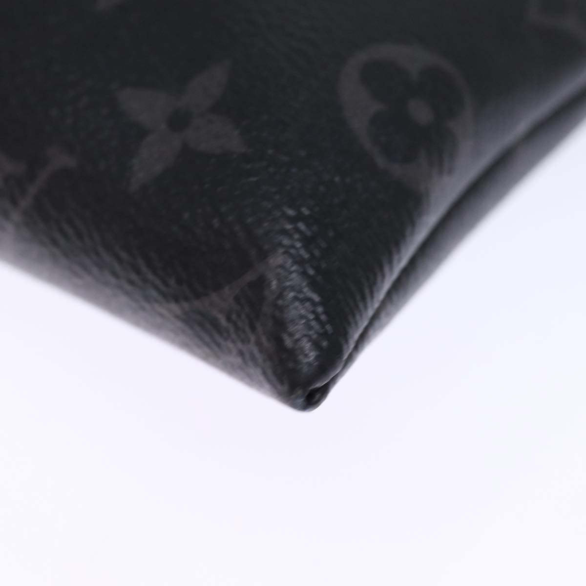 LOUIS VUITTON Monogram Eclipse Pochette Discovery Clutch Bag M62291 Auth 75173