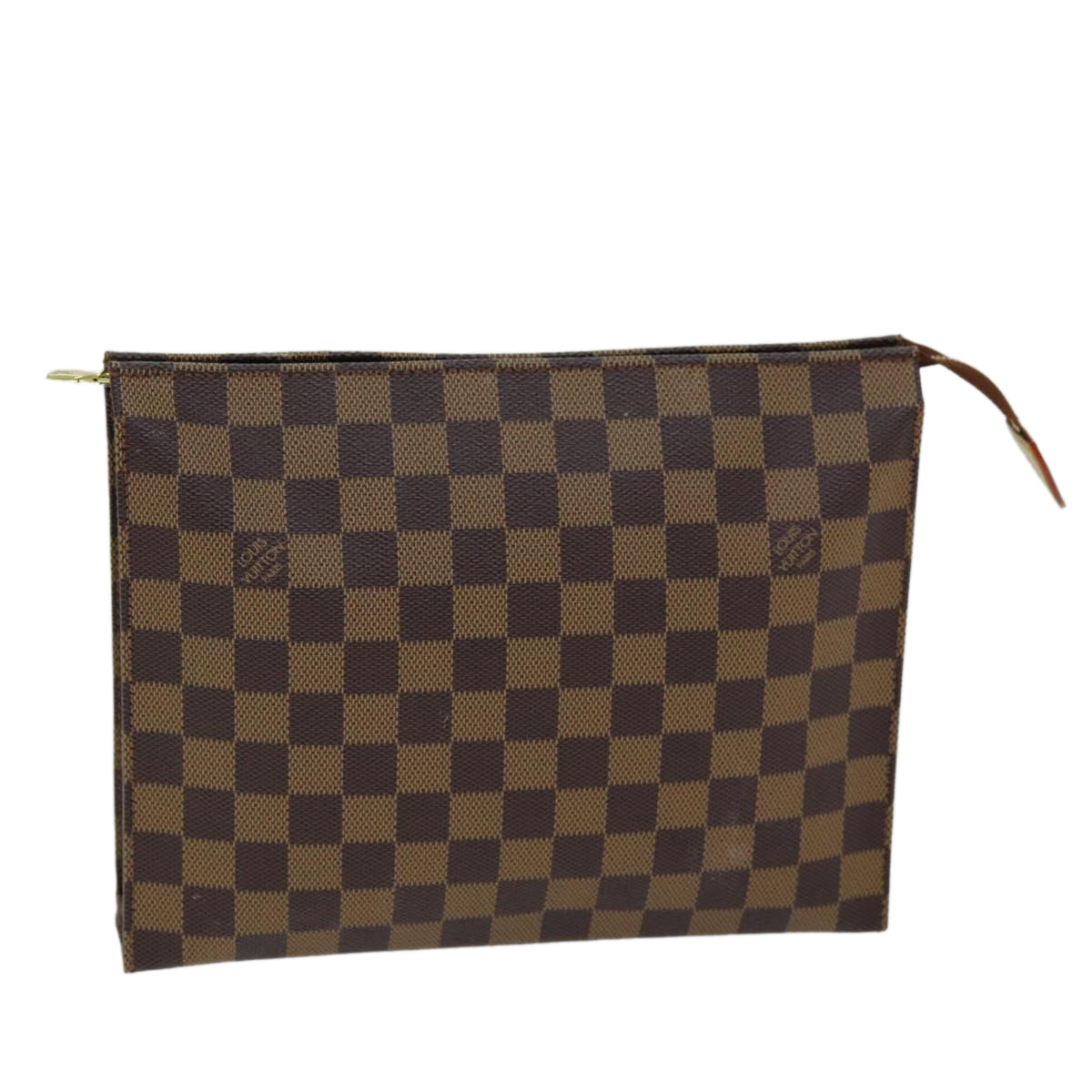 LOUIS VUITTON Damier Ebene Poche Toilette 26 Pouch N47543 LV Auth 75175