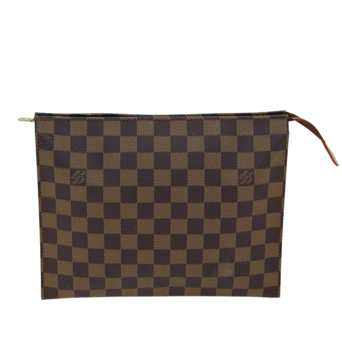 LOUIS VUITTON Damier Ebene Poche Toilette 26 Pouch N47543 LV Auth 75175