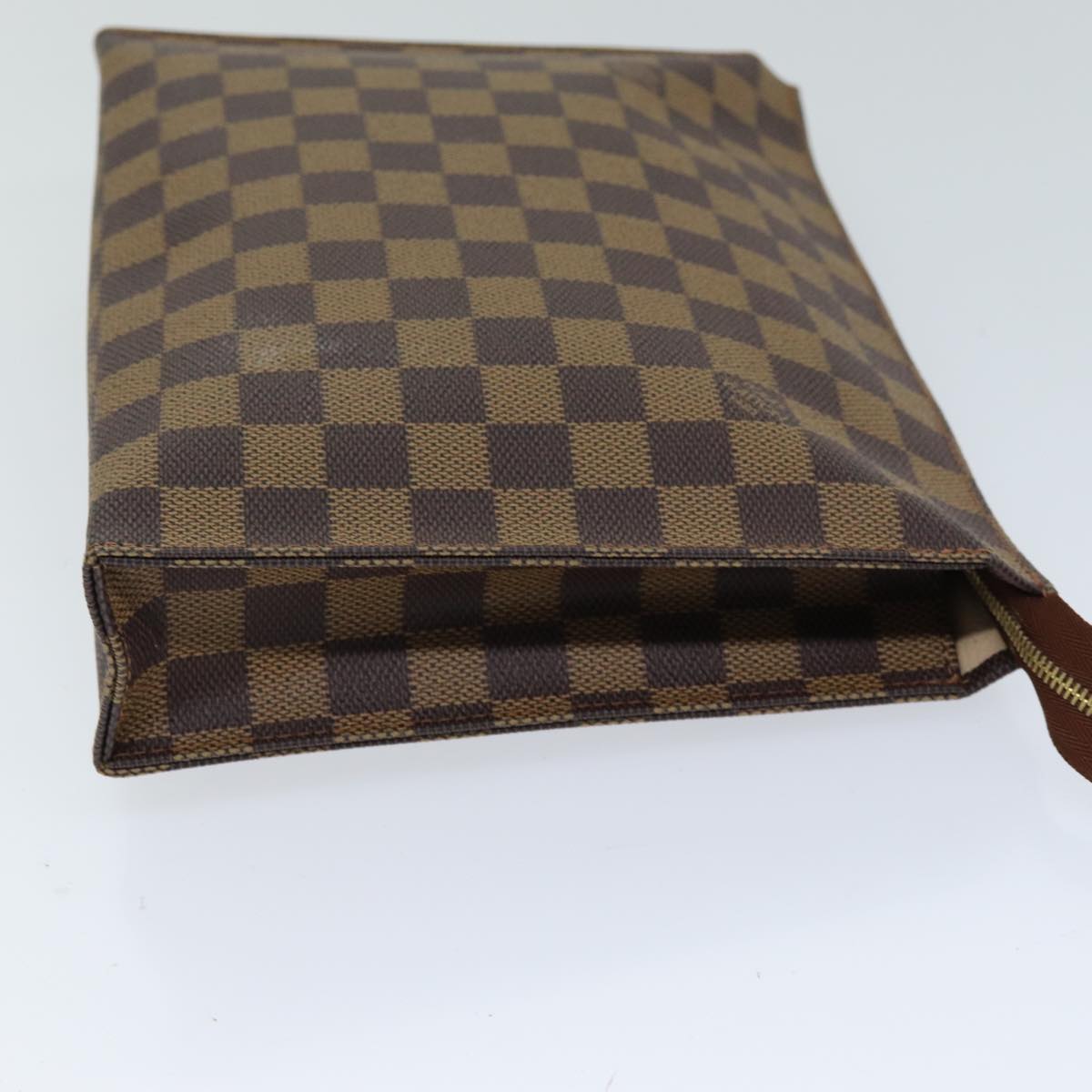 LOUIS VUITTON Damier Ebene Poche Toilette 26 Pouch N47543 LV Auth 75175