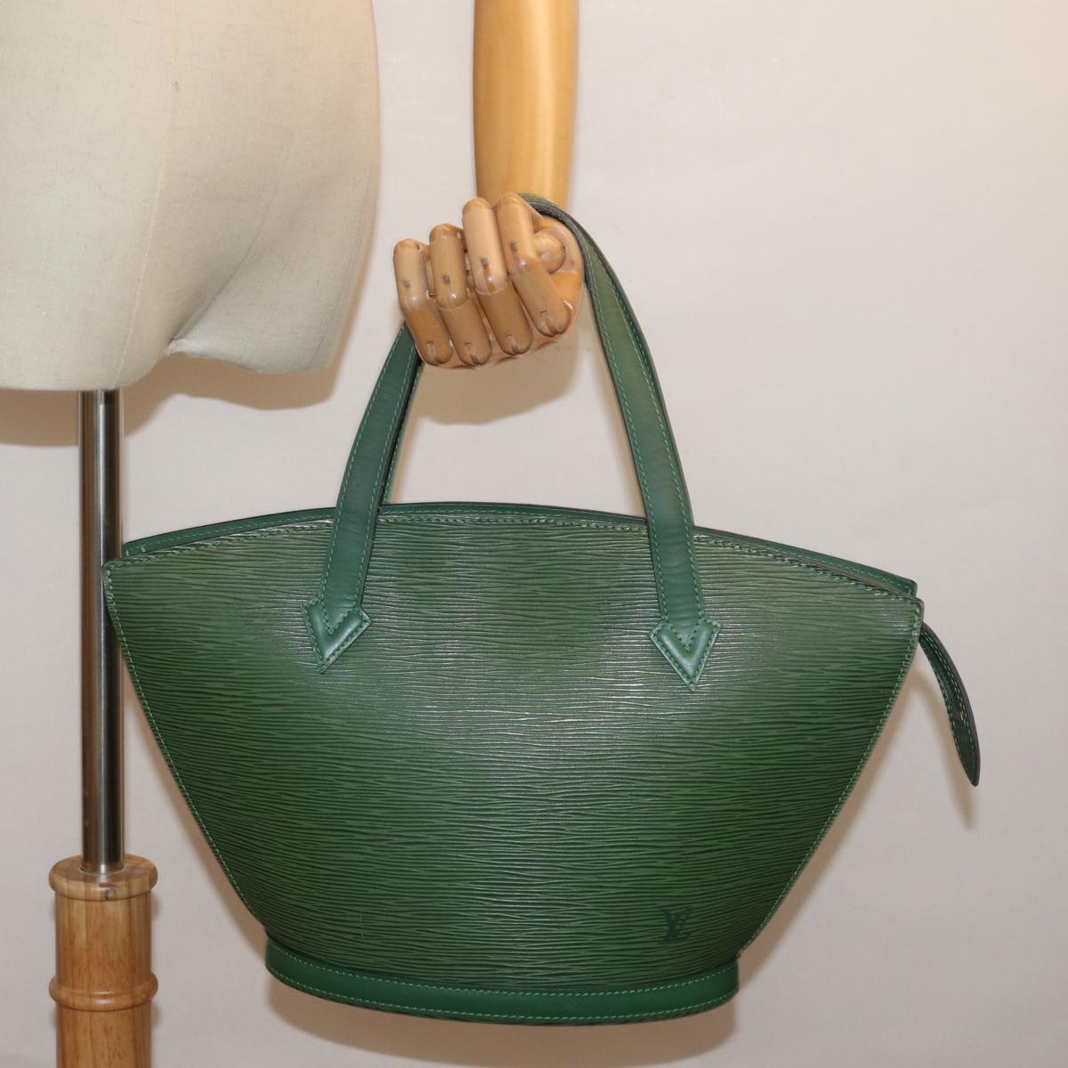 LOUIS VUITTON Epi Saint Jacques Hand Bag Green M52274 LV Auth 75193