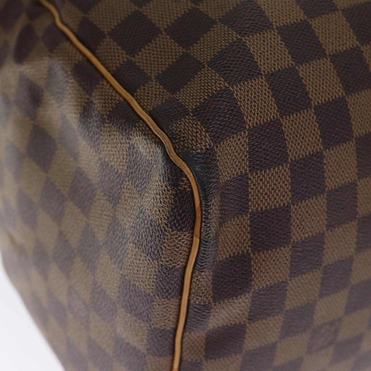 LOUIS VUITTON Damier Ebene Keepall 45 Boston Bag LV Auth 75198A