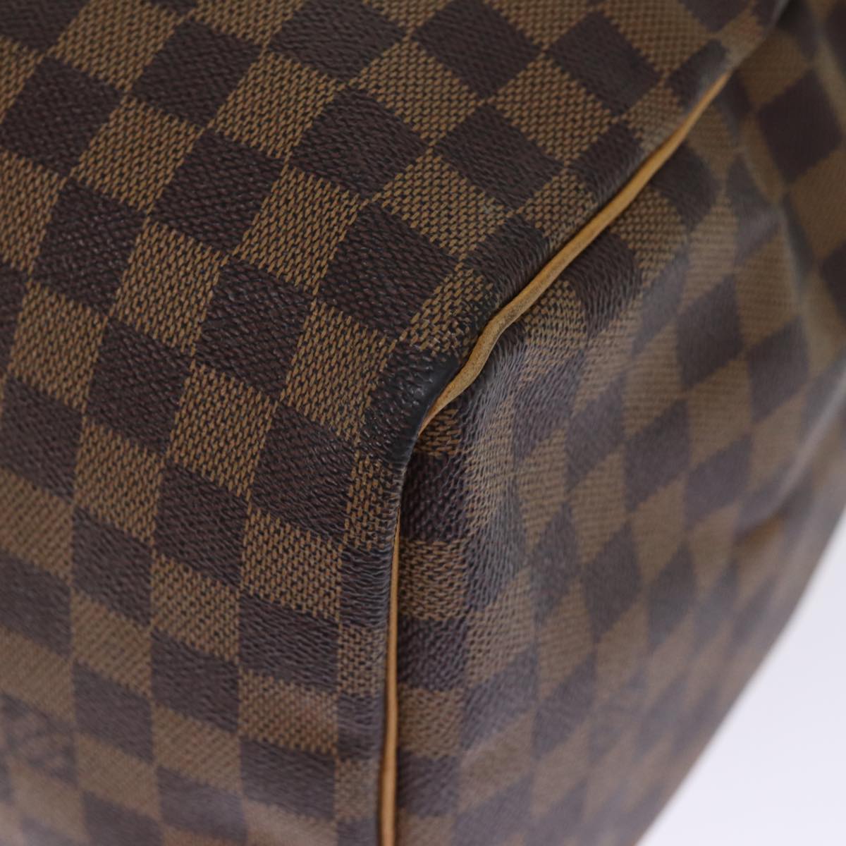 LOUIS VUITTON Damier Ebene Keepall 45 Boston Bag LV Auth 75198A