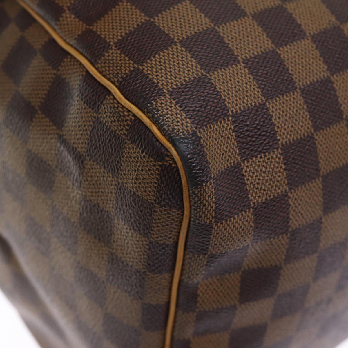 LOUIS VUITTON Damier Ebene Keepall 45 Boston Bag LV Auth 75198A