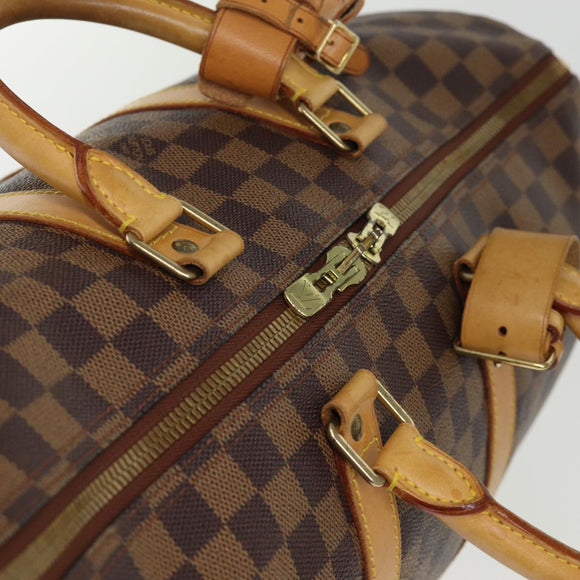 LOUIS VUITTON Damier Ebene Keepall 45 Boston Bag LV Auth 75198AV