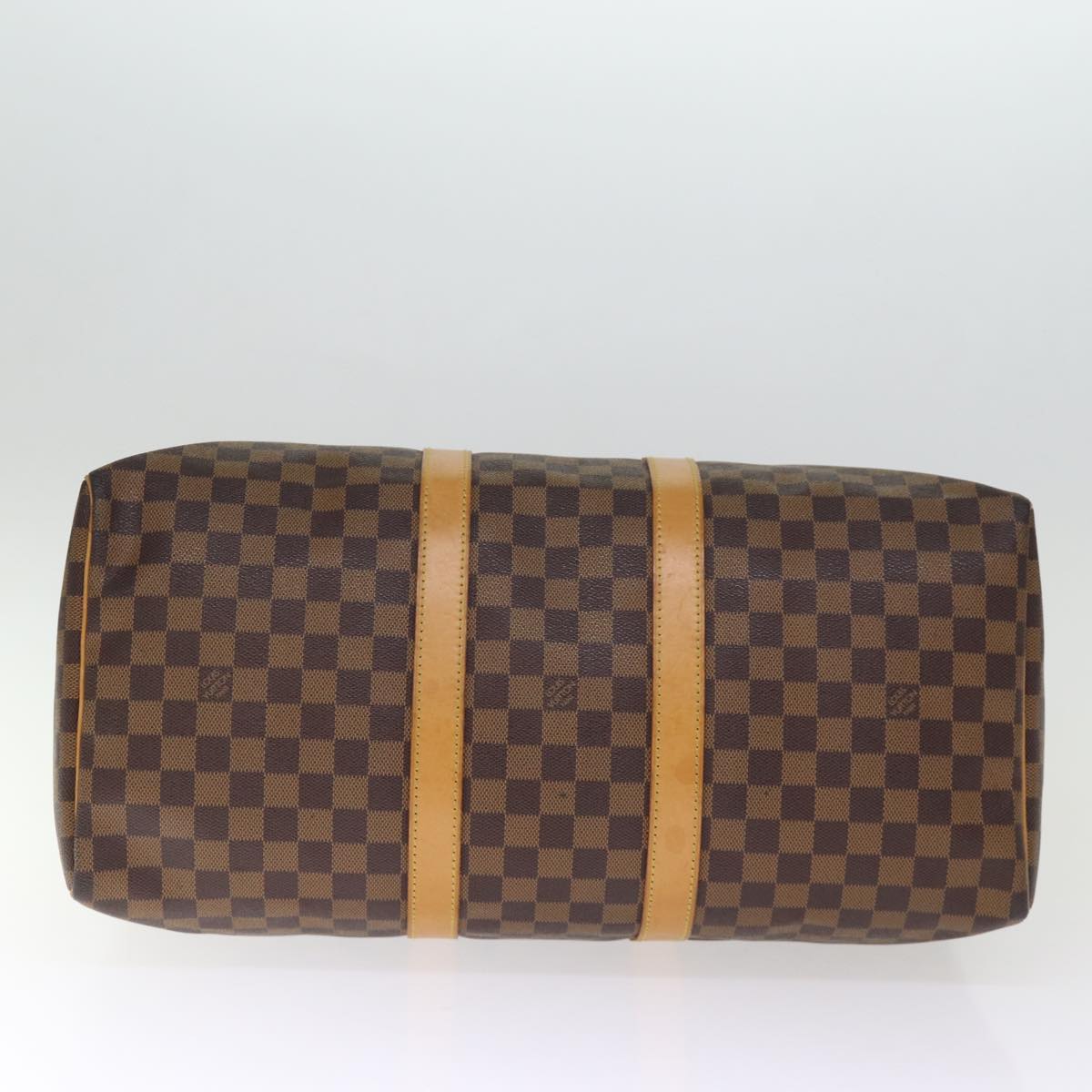 LOUIS VUITTON Damier Ebene Keepall 45 Boston Bag LV Auth 75198A