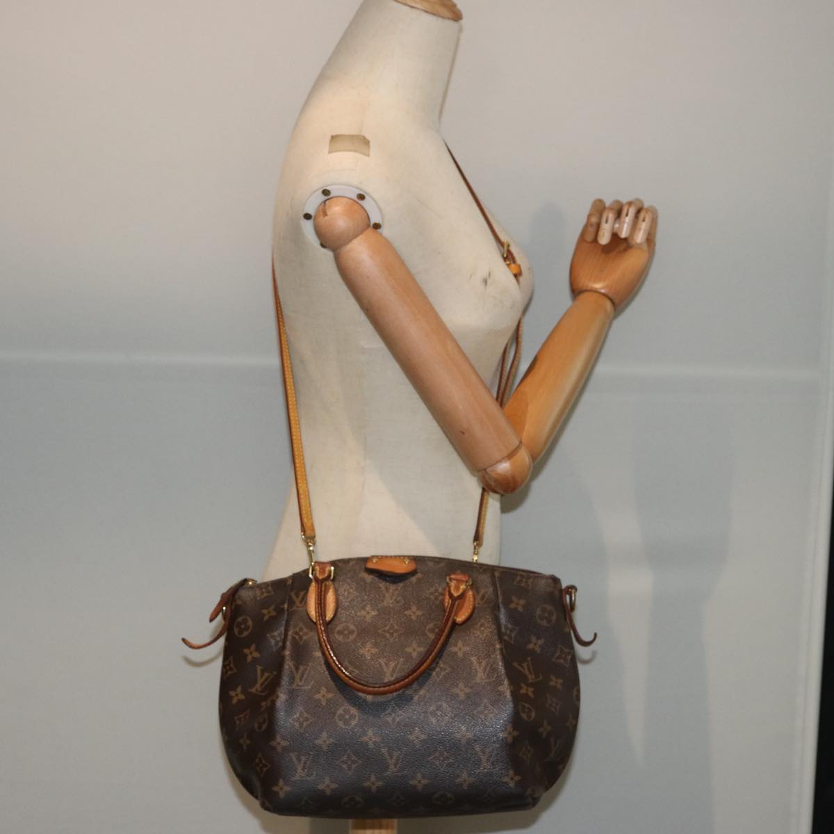 LOUIS VUITTON Monogram Turen PM Hand Bag 2way M48813 LV Auth 75208