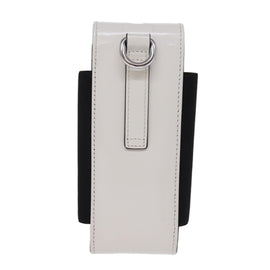 PRADA Cell Phone Case Patent leather White Auth 75214V - 0