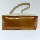 PRADA Shoulder Bag Nylon Enamel Beige Brown Auth 75216-5