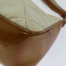 PRADA Shoulder Bag Nylon Enamel Beige Brown Auth 75216-15