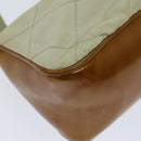 PRADA Shoulder Bag Nylon Enamel Beige Brown Auth 75216-16