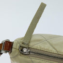 PRADA Shoulder Bag Nylon Enamel Beige Brown Auth 75216-20