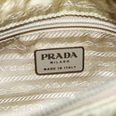 PRADA Shoulder Bag Nylon Enamel Beige Brown Auth 75216-21