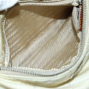 PRADA Shoulder Bag Nylon Enamel Beige Brown Auth 75216-24