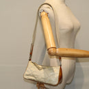 PRADA Shoulder Bag Nylon Enamel Beige Brown Auth 75216-25