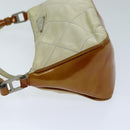 PRADA Shoulder Bag Nylon Enamel Beige Brown Auth 75216-4