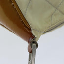 PRADA Shoulder Bag Nylon Enamel Beige Brown Auth 75216-7