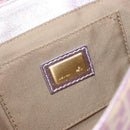 FENDI Zucchino Canvas Shoulder Bag Pink Gold Auth 75222-19