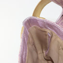 FENDI Zucchino Canvas Shoulder Bag Pink Gold Auth 75222-21