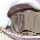 FENDI Zucchino Canvas Shoulder Bag Pink Gold Auth 75222-12
