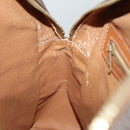 CELINE Macadam Canvas Hand Bag PVC Brown Auth 75226-20