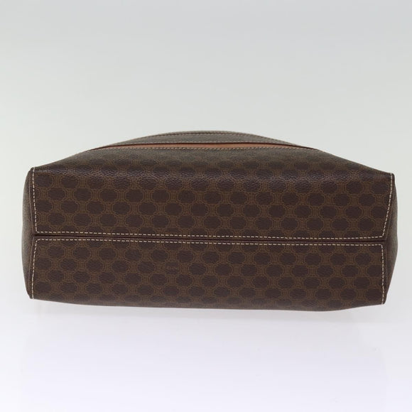 CELINE Macadam Canvas Hand Bag PVC Brown Auth 75226
