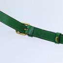 CELINE Shoulder Bag Leather Green Auth 75227AV-8