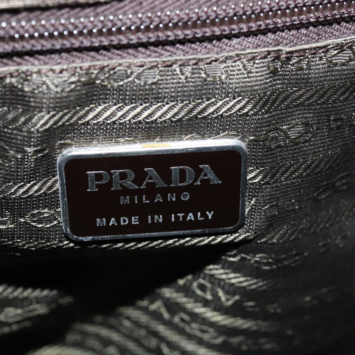 PRADA Backpack Nylon Khaki Auth 75230