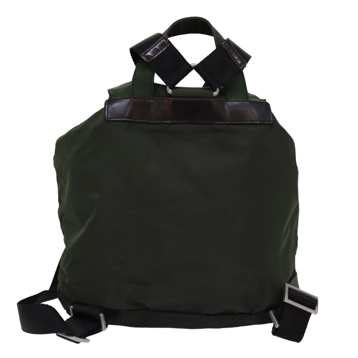 PRADA Backpack Nylon Khaki Auth 75230 - 0