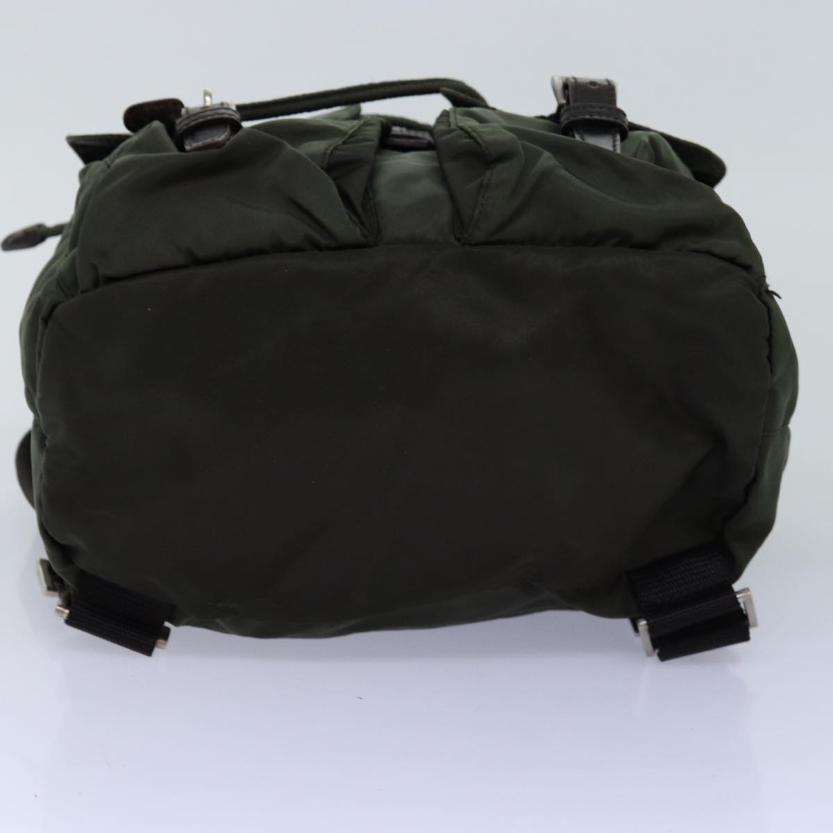 PRADA Backpack Nylon Khaki Auth 75230