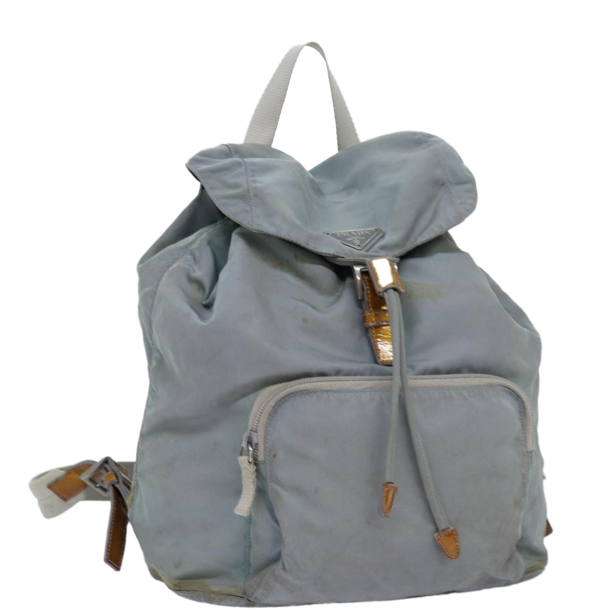 PRADA Backpack Nylon Light Blue Auth 75232