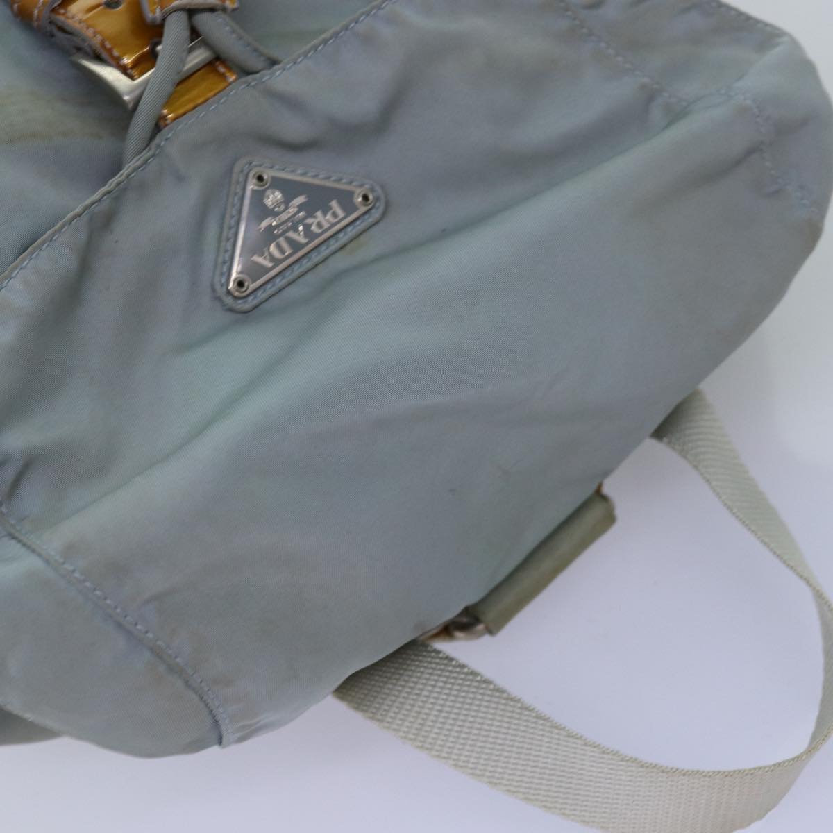 PRADA Backpack Nylon Light Blue Auth 75232