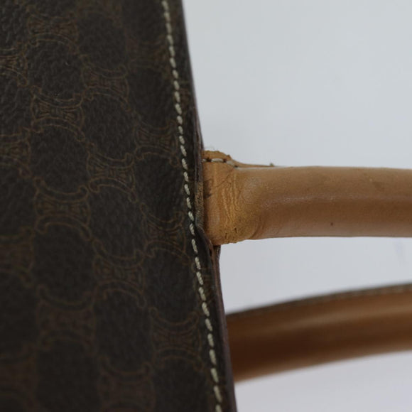 CELINE Macadam Canvas Tragetasche PVC Braun Auth 75236