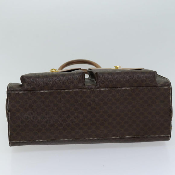 CELINE Macadam Canvas Tragetasche PVC Braun Auth 75236