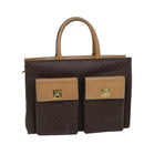 CELINE Macadam Canvas Tote Bag PVC Brown Auth 75236-13
