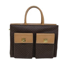 CELINE Macadam Canvas Tote Bag PVC Brown Auth 75236-14