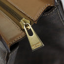 CELINE Macadam Canvas Tragetasche PVC Braun Auth 75236-32