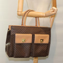 CELINE Macadam Canvas Tote Bag PVC Brown Auth 75236-43