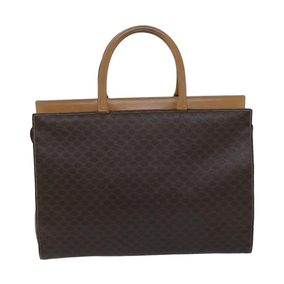 CELINE Macadam Canvas Tragetasche PVC Braun Auth 75236