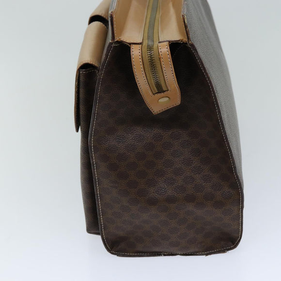 CELINE Macadam Canvas Tragetasche PVC Braun Auth 75236