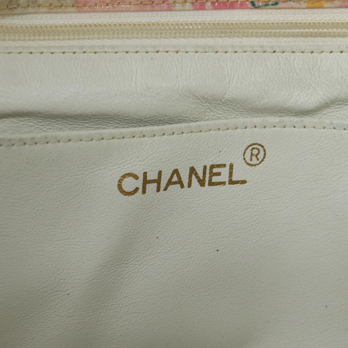 CHANEL Shoulder Bag Vinyl White CC Auth 75237