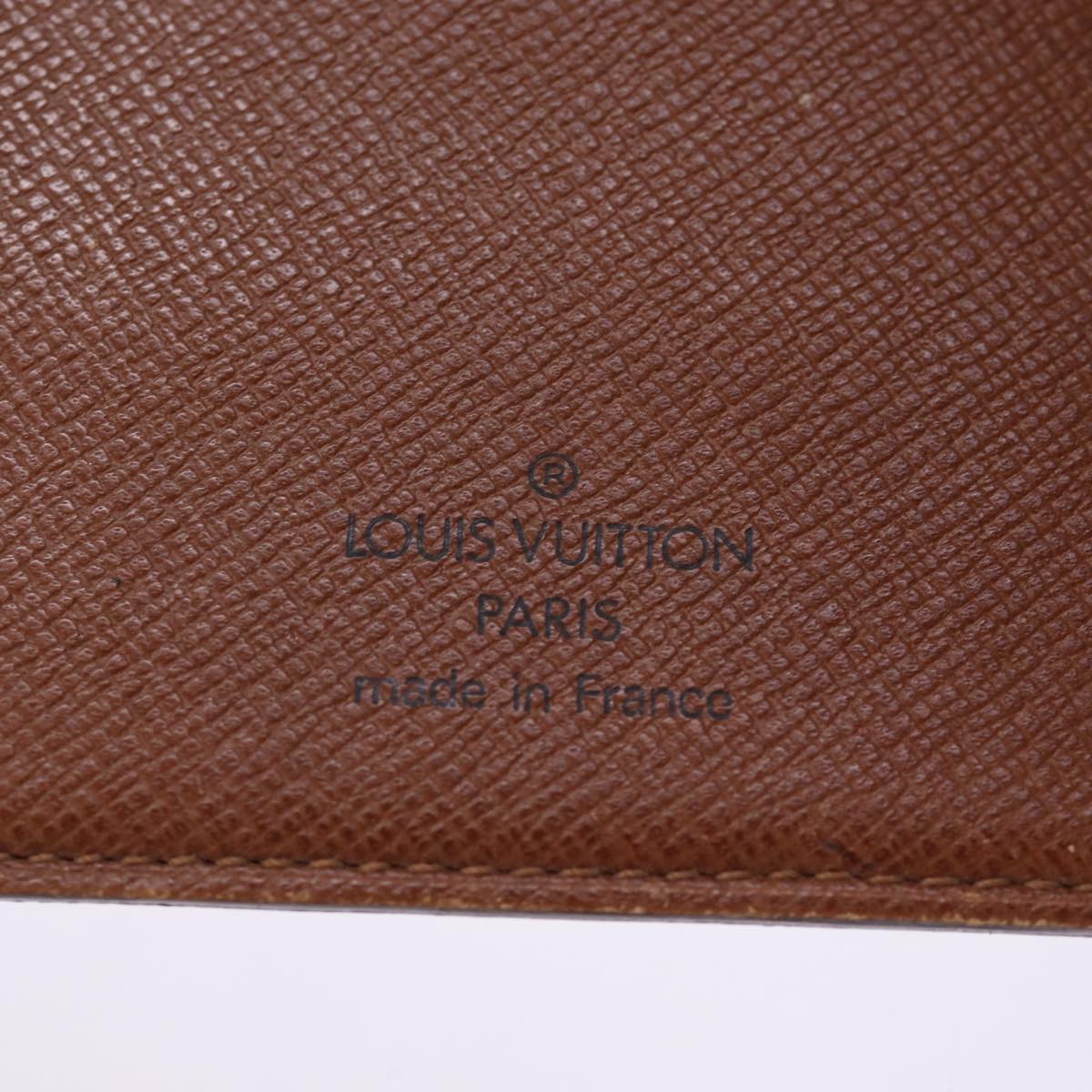 LOUIS VUITTON Monogram Agenda MM Day Planner Cover R20105 LV Auth 75251