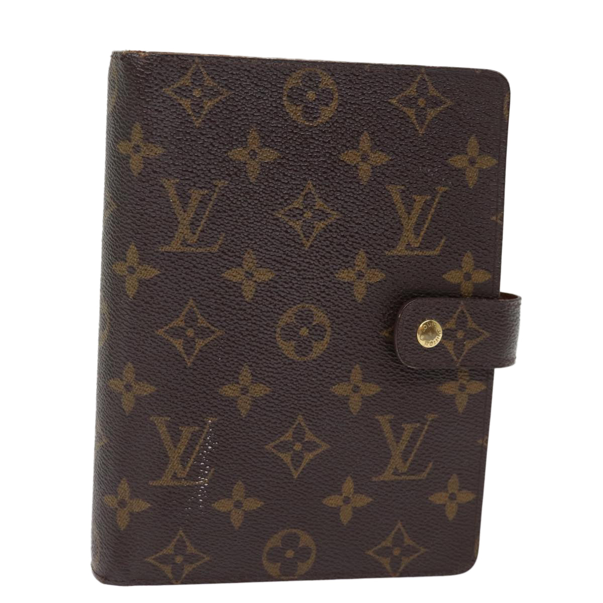 LOUIS VUITTON Monogram Agenda MM Day Planner Cover R20105 LV Auth 75251