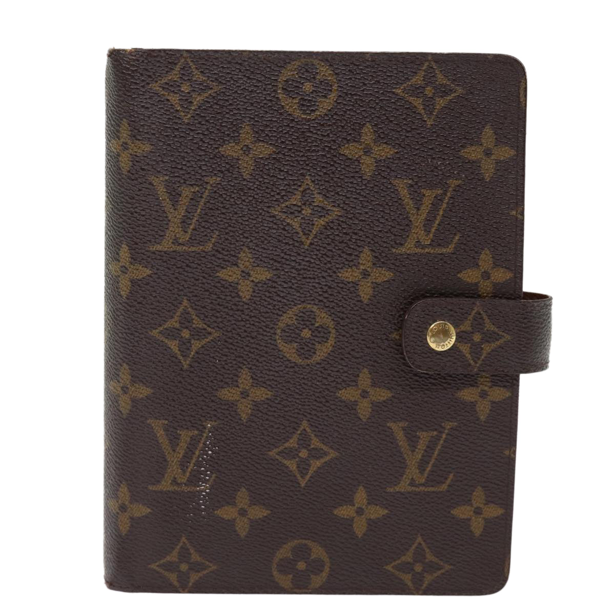 LOUIS VUITTON Monogram Agenda MM Day Planner Cover R20105 LV Auth 75251