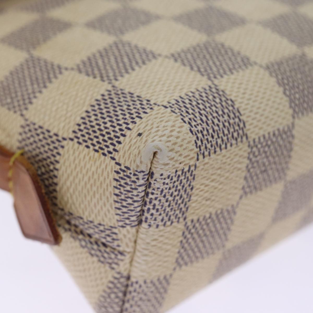 LOUIS VUITTON Damier Azur Pochette Cosmetic PM Pouch N60024 LV Auth 75259