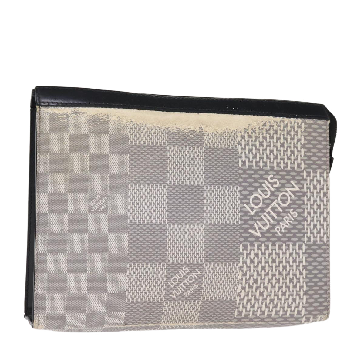 LOUIS VUITTON Damier Graphite 3D Pochette Voyager MM Bag N60443 LV Auth 75261