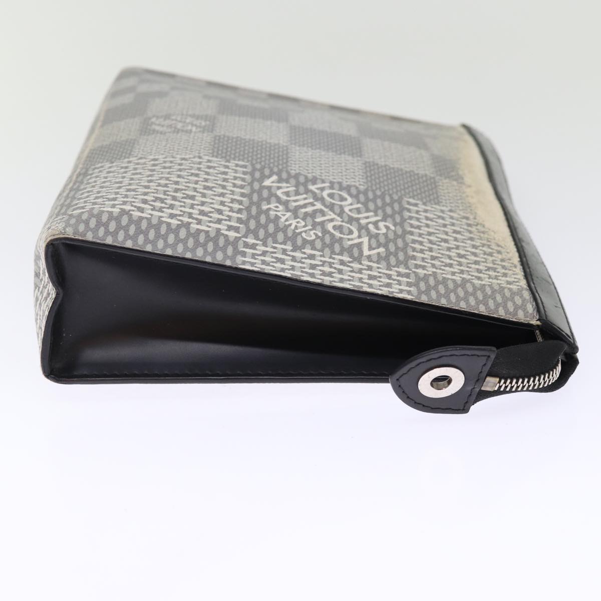 LOUIS VUITTON Damier Graphite 3D Pochette Voyager MM Bag N60443 LV Auth 75261