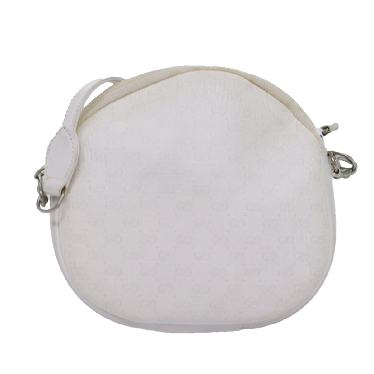 GUCCI Micro GG Supreme Shoulder Bag PVC Leather White Auth 75267 - 0